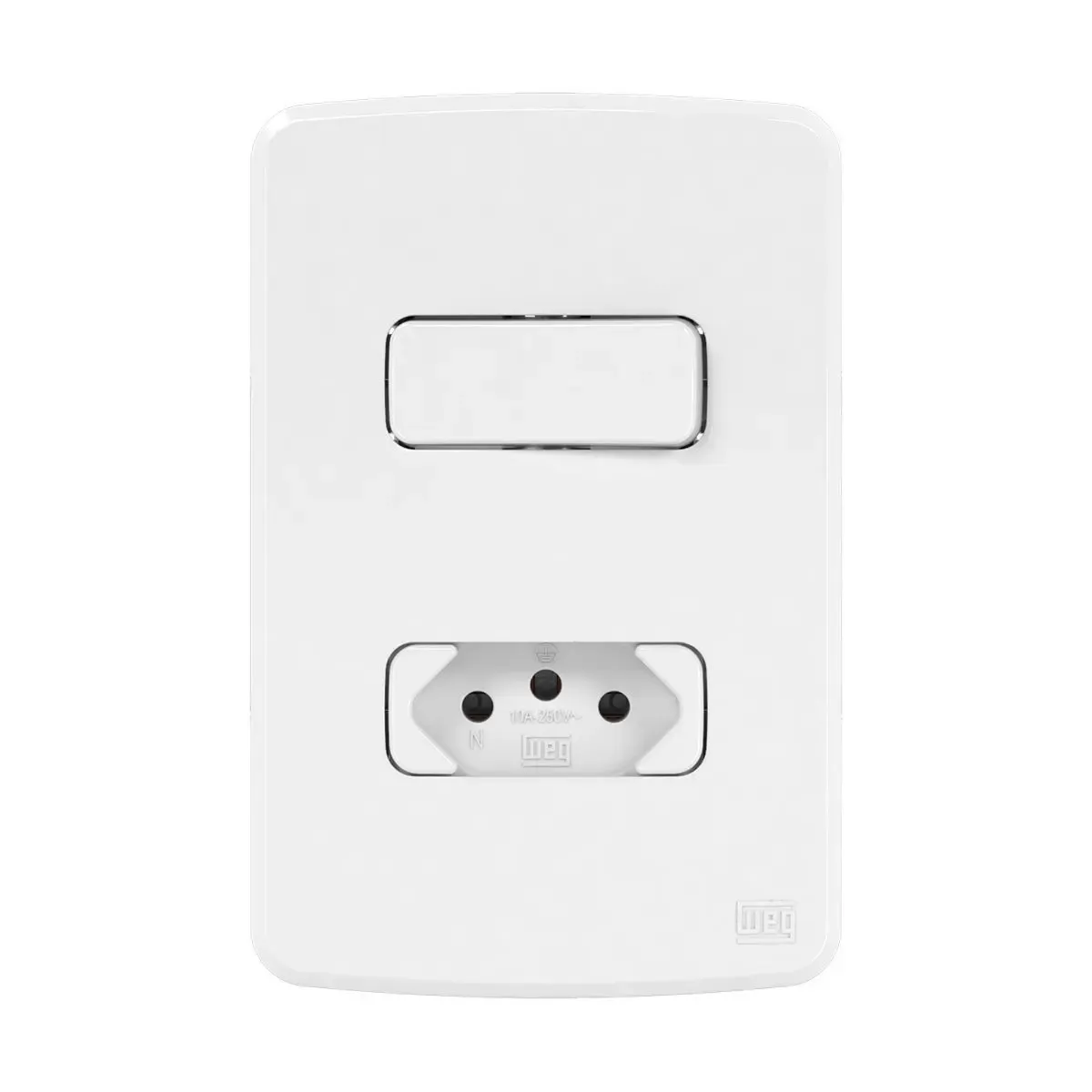 Interruptor de um comando e tomada